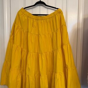 Yellow Tiered Skirt